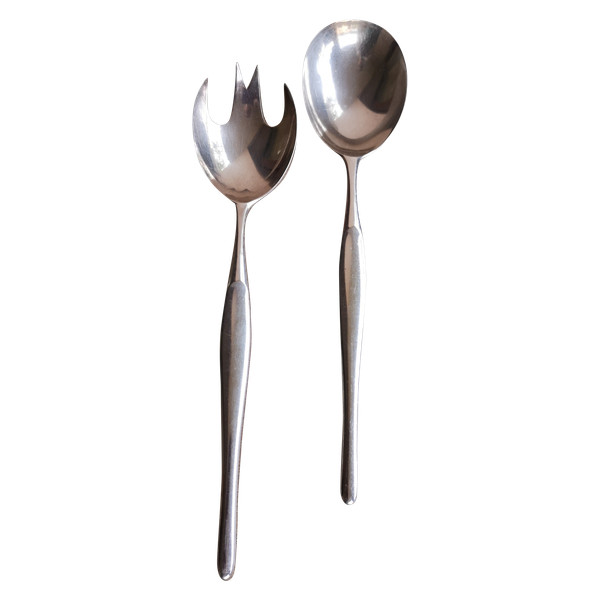 Cutlery for serving salad Duo model creation by TAPIO WIKKALA for Christofle (2 pieces)