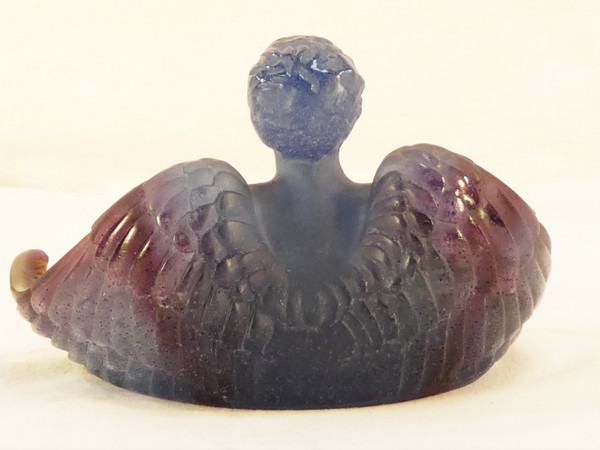 DAUM France Coupelle Baguier en Pate de cristal Ange aux ailes déployées