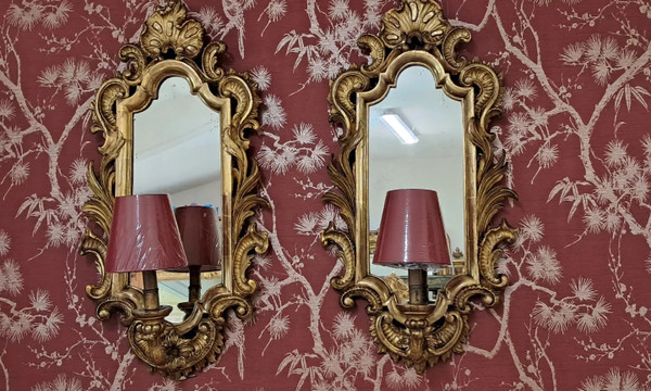 Paire d appliques XIX 78cm x 38 cm