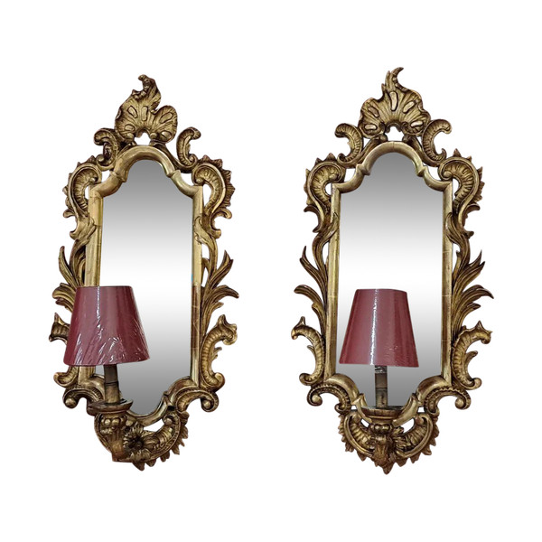 Paire d appliques XIX 78cm x 38 cm