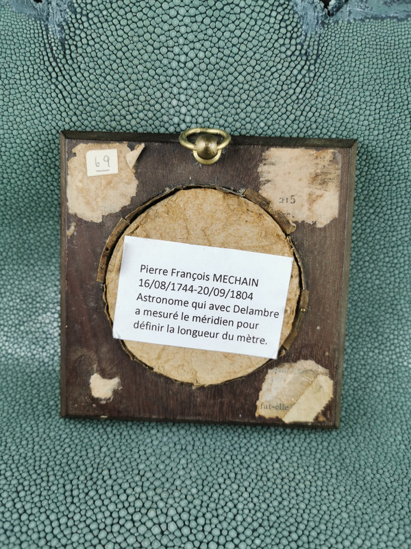Miniatur-Porträt eines Astronomen auf Elfenbein