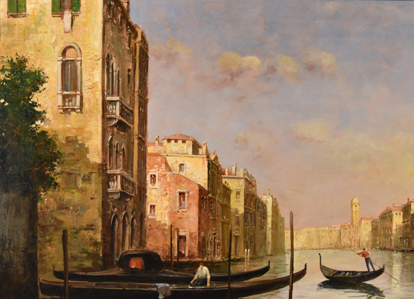Vue De Venise Avec Le Grand Canal, Antoine Bouvard Dit Marc Aldine (L'isère 1875 - Paris 1957)