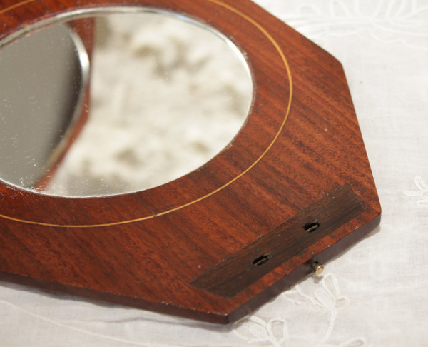 Folding mirror in rosewood, circa 1930, Art Deco