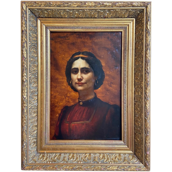 Porträt einer jungen Frau von Louis Hierlé