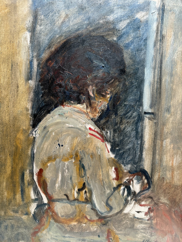 Jean Hjalmar Dahl Heiberg (1884-1976) - Norwegische Schule Studie Einer Frau Im Profil, Um 1910