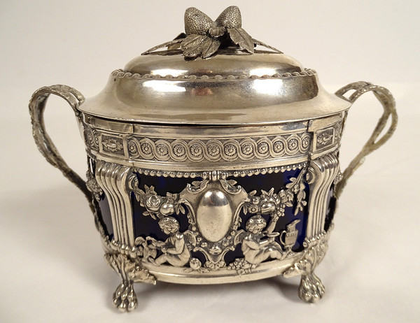 Zuckerdose Louis XVI Massivsilber Fermiers Généraux Paris Pierre Blard XVIIIè