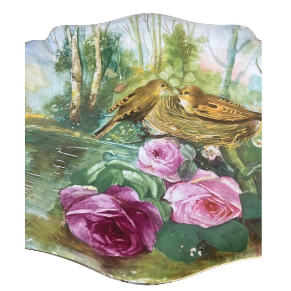 Plateau en Porcelaine de Limoges - Vieux Paris - Marque Guérin - 1900