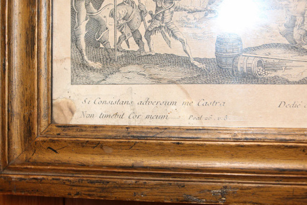 Radierung Von Jacques Callot XVIIIeme Die Versuchung des Heiligen Antonius