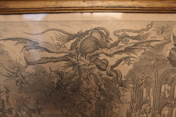 Radierung Von Jacques Callot XVIIIeme Die Versuchung des Heiligen Antonius