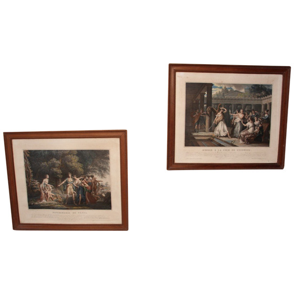 Pair Of 18th Century Color Engravings