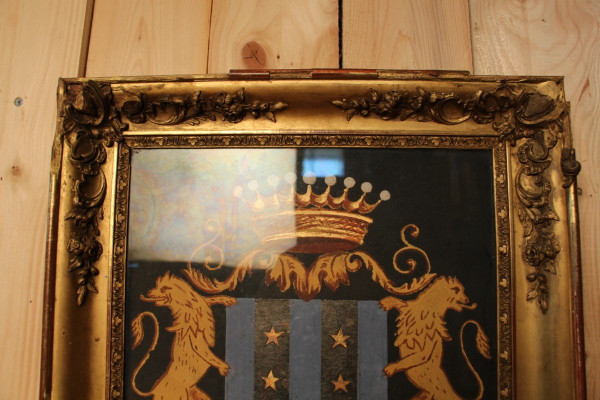 Gerahmtes Wappen aus dem 19. Jahrhundert