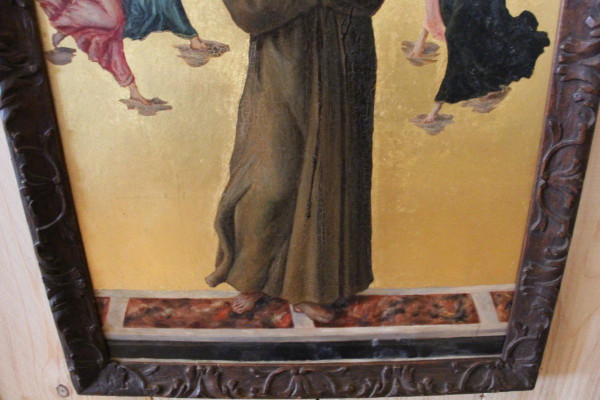 Tableau De Saint François d'Assise Avec Des Anges d'Apres Sandro Botticelli