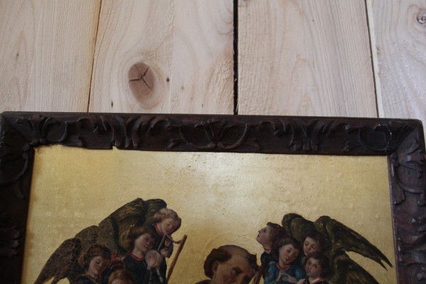 Tableau De Saint François d'Assise Avec Des Anges d'Apres Sandro Botticelli