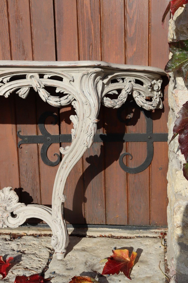 Console in stile di transizione Rechampi XIX secolo