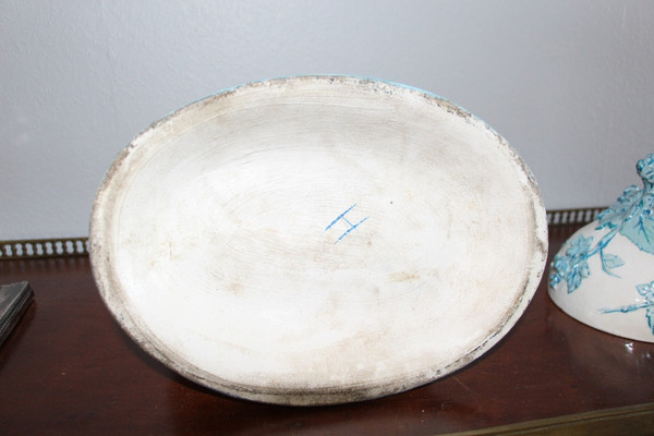 Grande zuccheriera in maiolica del XIX secolo