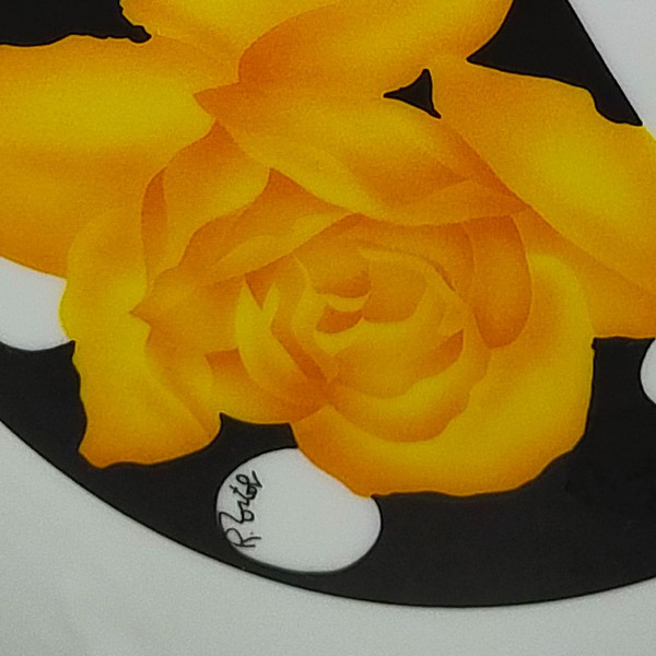 1970s Gogeous Porcelain Vase by R. Ortol for Limoges. Made in France