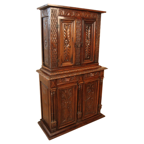 Credenza alta d'epoca In parte del XVII secolo