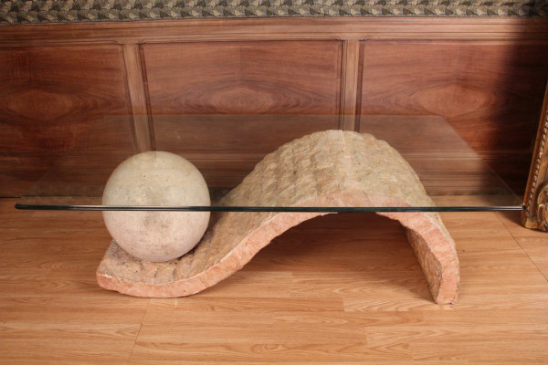 Table Basse En Pierre De Mactan By Magnussen Ponte , 1980s
