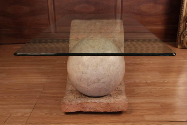 Table Basse En Pierre De Mactan By Magnussen Ponte , 1980s