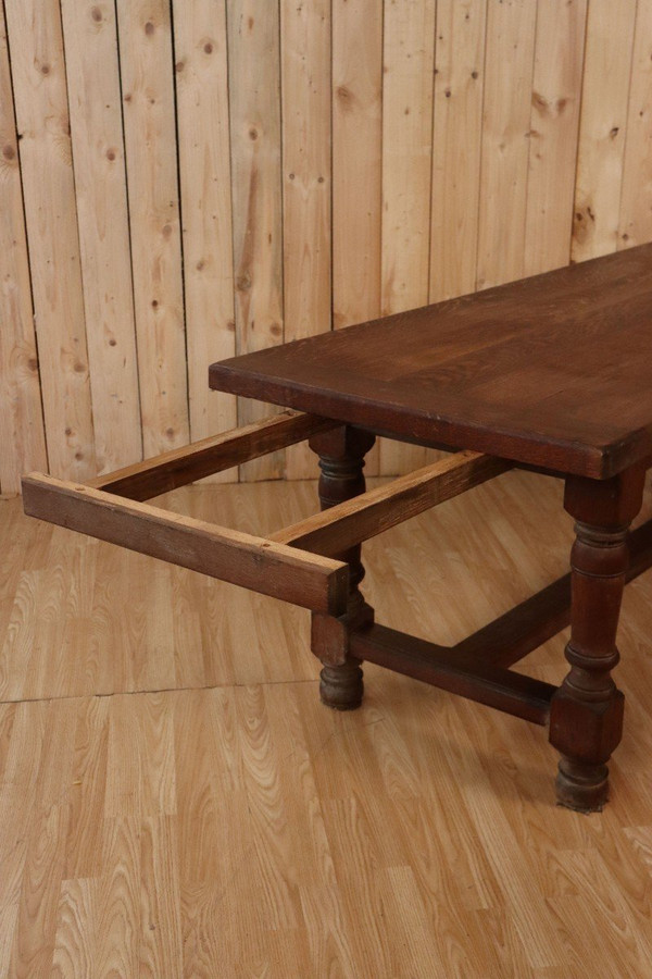 Large Farm Table In Solid Medium Oak