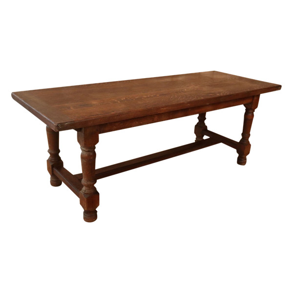Large Farm Table In Solid Medium Oak