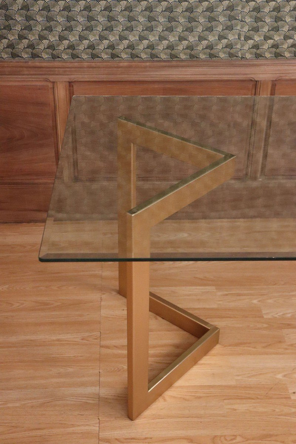 Table Design Piètement Doré