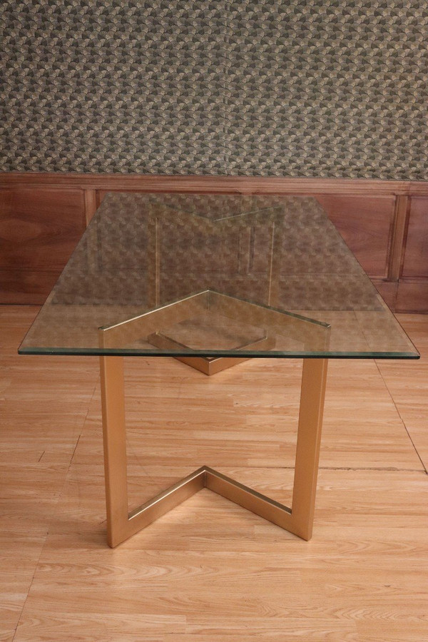 Table Design Piètement Doré