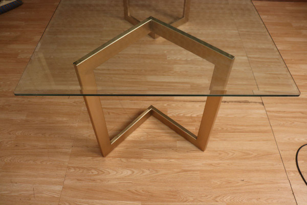 Table Design Piètement Doré
