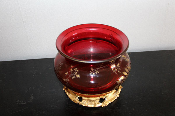 Napoleon III Crystal And Bronze Gilt Vase
