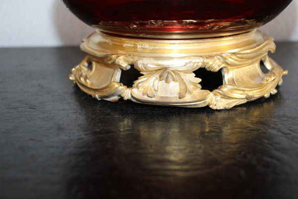 Napoleon III Crystal And Bronze Gilt Vase