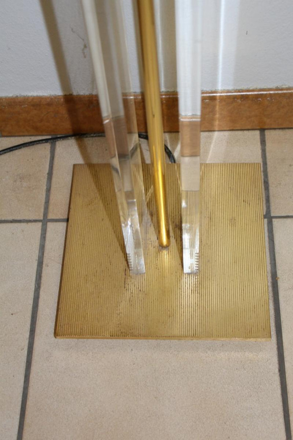 Lampada da terra in plexiglas Anno 70