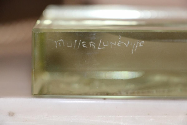 Lampe En Verre Et Fer Forge Muller Lunéville