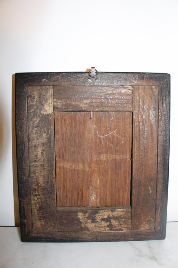 Petit Miroir En Bois Noirci En Lapis Lazuli