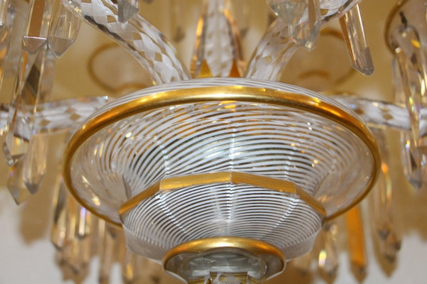 Exceptional Baccarat Crystal Candelabra With Latticini Decor