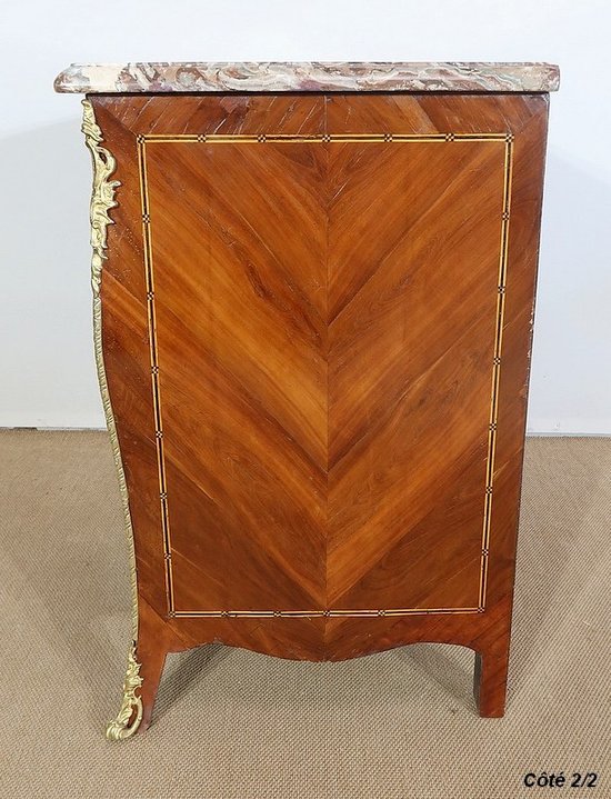 Commode Tombeau en Marqueteries de Bois Régionaux, époque Louis XIV – XVIIIe