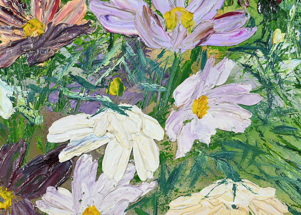 Öl auf Leinwand "Wilde Blumen" von I. Kitter Ferrus - Mitte 20.