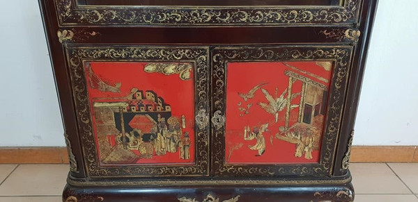 Napoleon III Lacquer Showcase Signed G.durand Paris