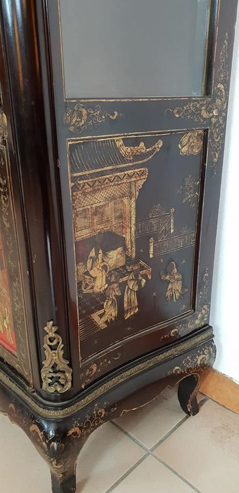 Napoleon III Lacquer Showcase Signed G.durand Paris