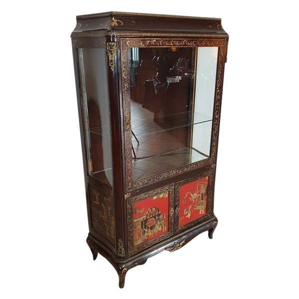 Napoleon III Lacquer Showcase Signed G.durand Paris
