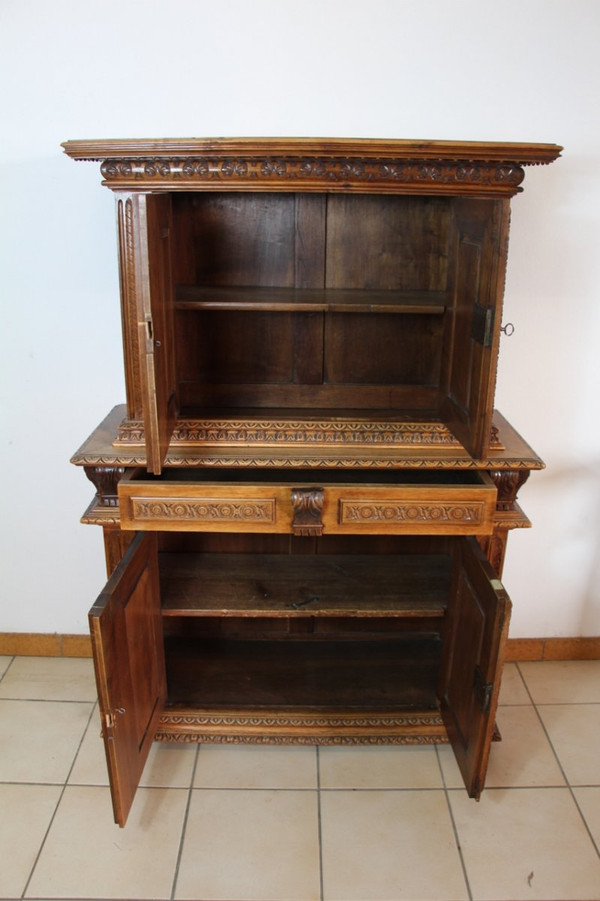 Small Double Sideboard Renaissance Style 149 Cm Height
