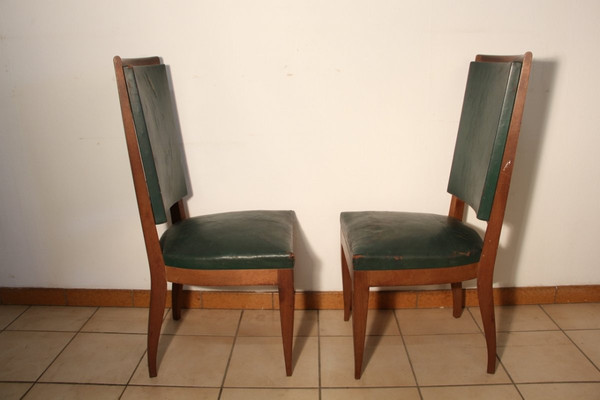 Set di 6 sedie Art Déco in mogano