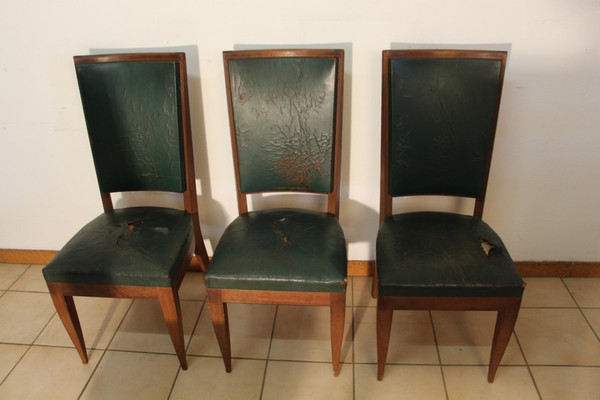 Set di 6 sedie Art Déco in mogano