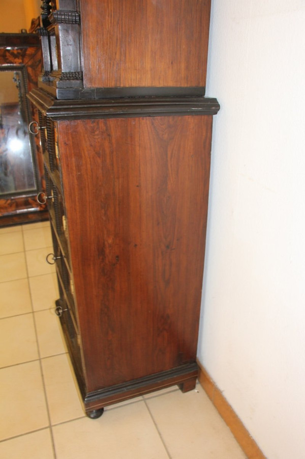 Cabinet XVIIeme En Palissandre Et Filet d'étain