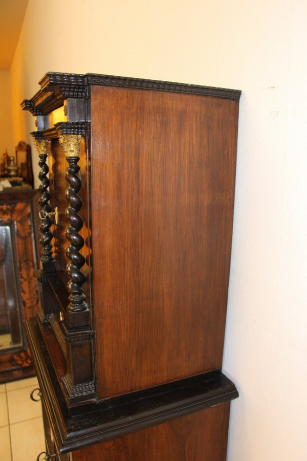 Cabinet XVIIeme En Palissandre Et Filet d'étain