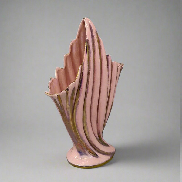 Étonnant vase rose et or des années 1960 par SICAS, édition limitée. Fabriqué en Italie