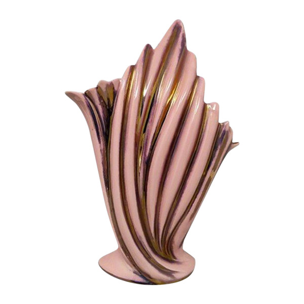 Étonnant vase rose et or des années 1960 par SICAS, édition limitée. Fabriqué en Italie