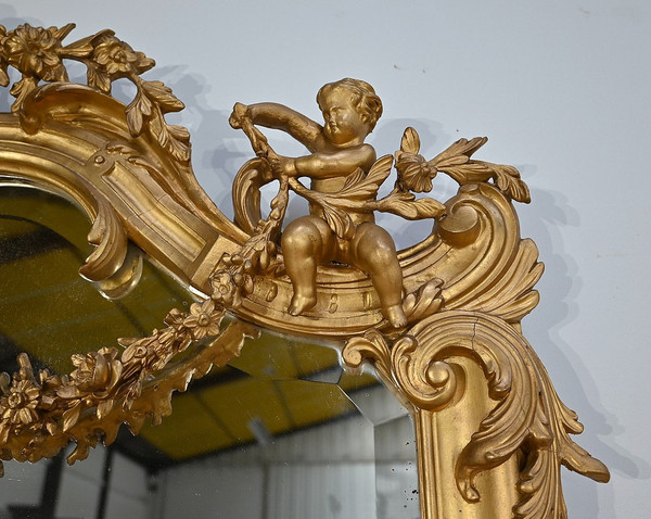 Grande specchio in stile Luigi XIV - Luigi XV, periodo Napoleone III - Metà del XIX secolo