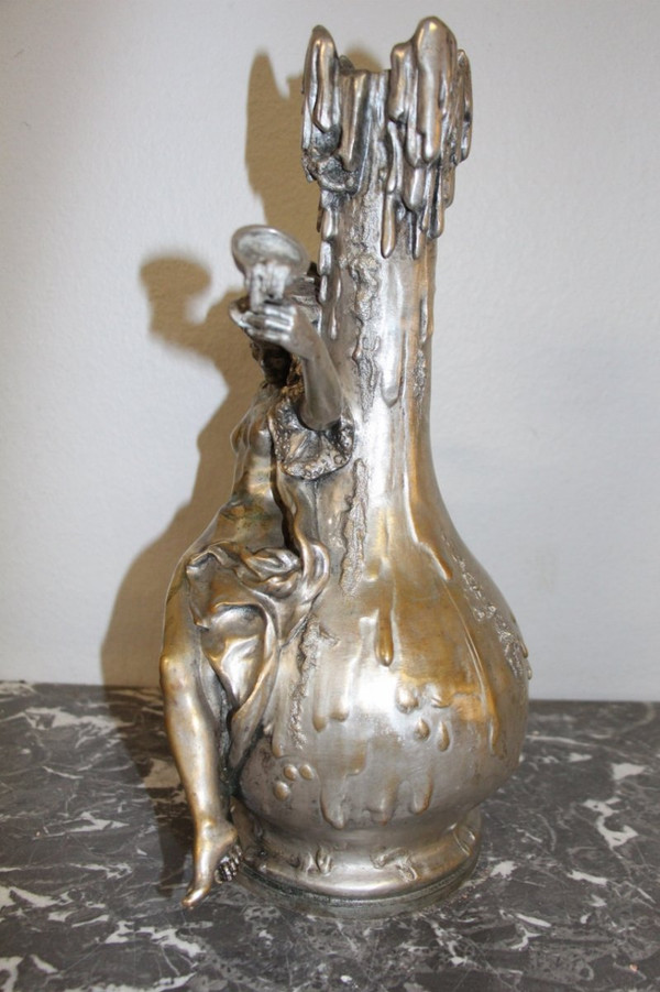 Bronze Silver Art Nouveau De Ferville Suan