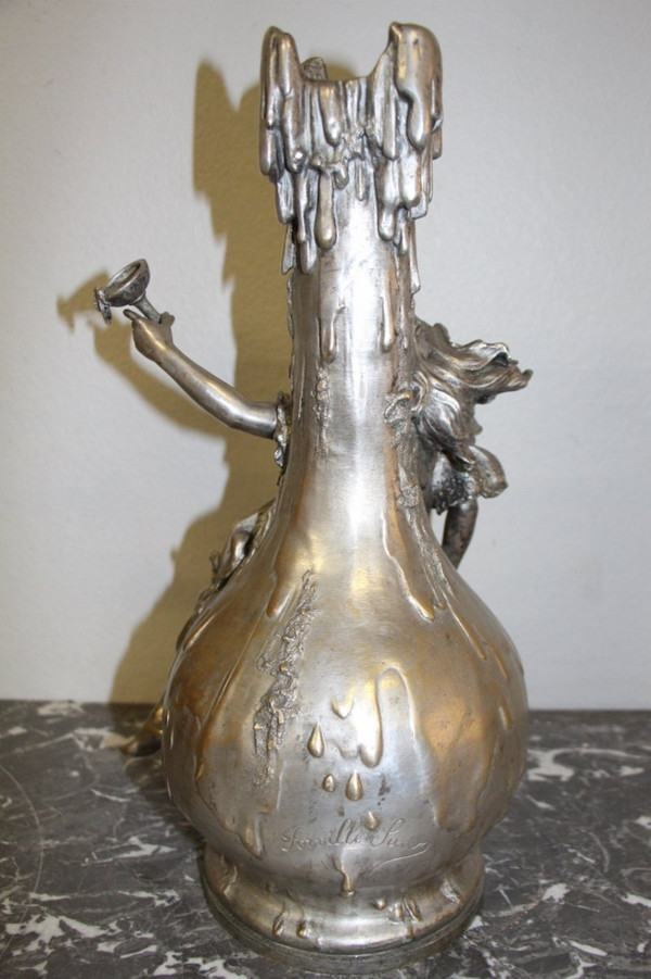 Bronze Silver Art Nouveau De Ferville Suan