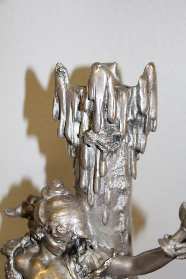 Bronze Silver Art Nouveau De Ferville Suan